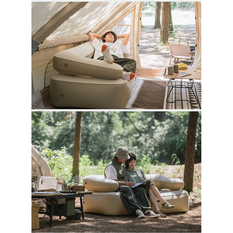 Диван, матрас надувний двомісний Naturehike NH22FCD07, надлегкий, 165x95x65 см, зі зйомною спинкою