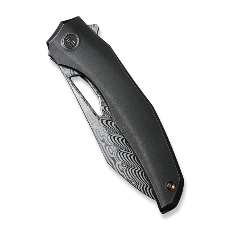 Ніж складаний туристичний WE Knife Ignio Mystery Box Ignio Mystery Box, (8.39 см) Damasteel (Hakkapella) / 6AL4V Titanium чорний