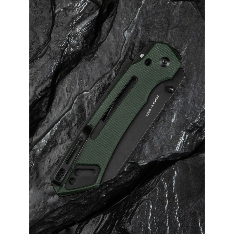 Ніж складаний тактичний Civivi Buster FG, (10.7 см) Nitro-V / Micarta темно-зелений