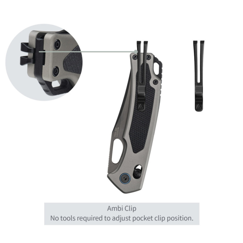 Ніж складаний SRM Retriever 9203-AK2, чорно-сірий