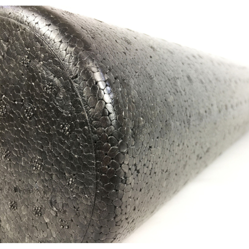 Массажный ролик (валик) EasyFit PolyFoam Roller, Длина 60 см, Диаметр 14.5 см, EPP (вспененный полипропилен), для МФР, фитнеса, йоги и реабилитации, Черный