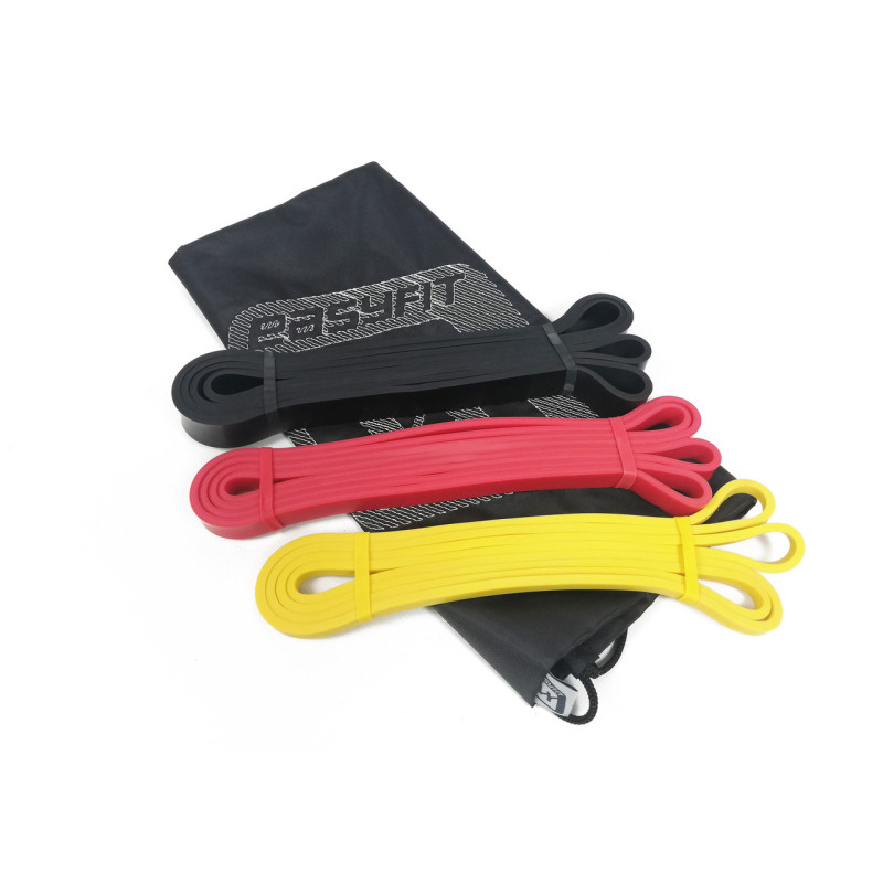 Резиновые петли EasyFit, Набор 3 шт, Латекс, Сопротивление 1-31 кг