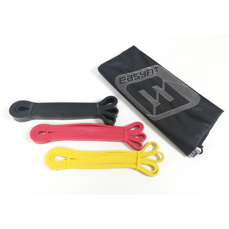 Резиновые петли EasyFit, Набор 3 шт, Латекс, Сопротивление 1-31 кг