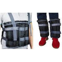 Обтяжувач-трансформер для ніг та рук EasyFit набірний (жилет), Вага 0,5-5 кг, Оксфорд, Пісок, Чорний