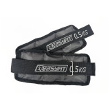 Утяжелители для ног и рук с металлом EasyFit Metal (пара), Вес 0,5 кг, Оксфорд, Металл, Черно-серый