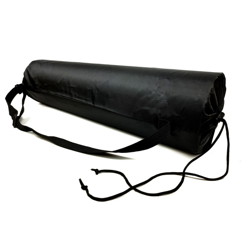 Чохол для килимка, Довжина 65 см, Діаметр 17 см, Поліестер, Чорний, Для зберігання та транспортування спортивного килимка