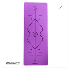 Профессиональный коврик EasyFit Pro для йоги, 184x68 см, толщина 5 мм, каучук, фиолетовый