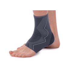 Бандаж на голеностоп EasyFit (фиксатор эластичный), Размер S-M, Длина: 25 см, Полиэстер, Спандекс, Серый