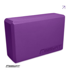 Блок для йоги EasyFit, 23х15,5х7,5 см, фиолетовый
