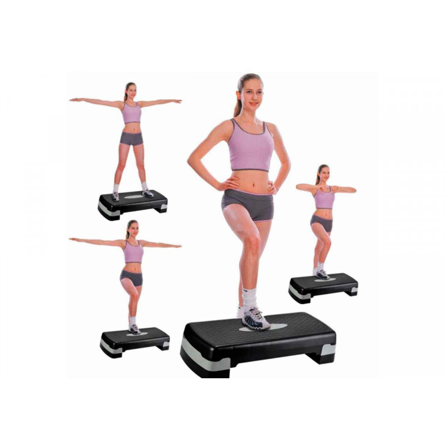 Степ-платформа EasyFit Step-B 2-ступенчатая серая