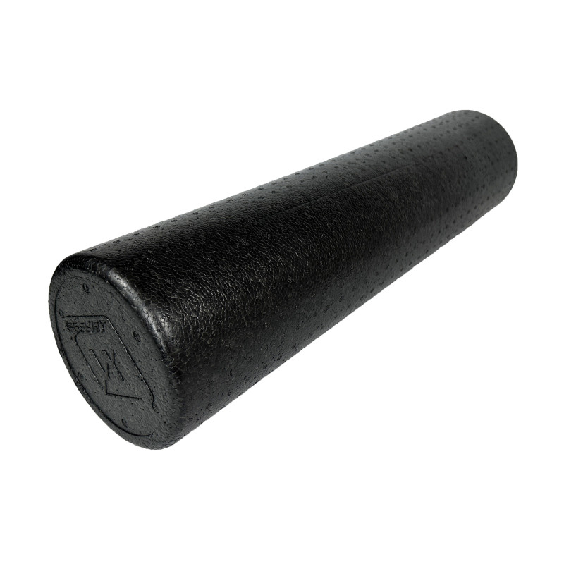 Массажный ролик (валик) EasyFit PolyFoam Roller, Длина 60 см, Диаметр 14.5 см, EPP (вспененный полипропилен), для МФР, фитнеса, йоги и реабилитации, Черный