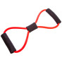 Еспандер EasyFit восьмерка трубчатый, Длина 100 см, TPR, Резина, Неопреновые ручки, для фитнеса и реабилитации, Красный