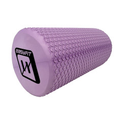 Массажный ролик (валик) EasyFit Foam Roller, Длина 30 см, Диаметр 14,5 см, Пена EVA с мелкой массажной поверхностью, для МФР, фитнеса, йоги и реабилитации, Сиреневый