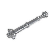 Гантельный гриф EasyFit хромированный, Длина 40 см, Диаметр 28 мм, Сталь, Для силовых тренировок