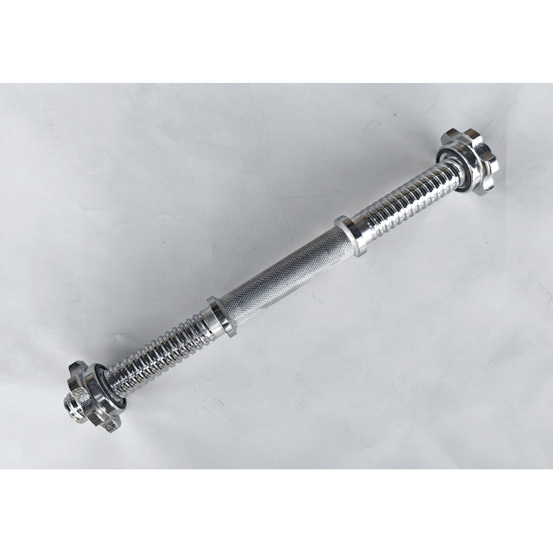 Гантельний гриф EasyFit хромований, Довжина 40 см, Діаметр 28 мм, Сталь, Для силових тренувань