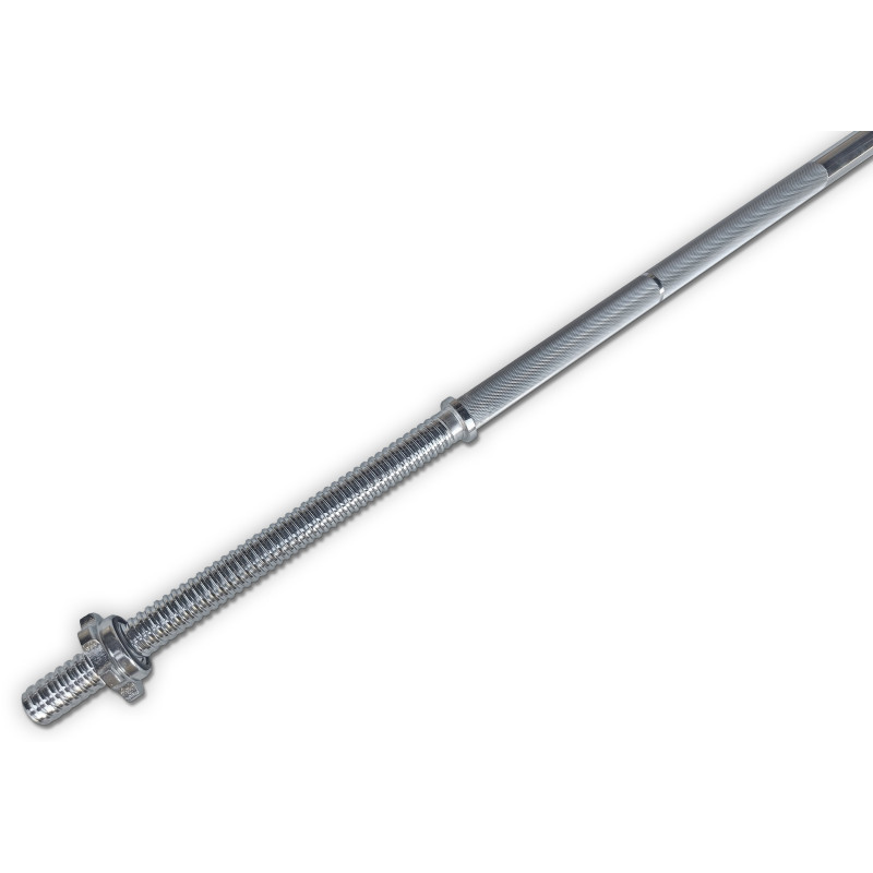 Гриф для штанги EasyFit прямий, Довжина 1,8 м, Діаметр 28 мм, Сталь, Хром, Вага 7 кг