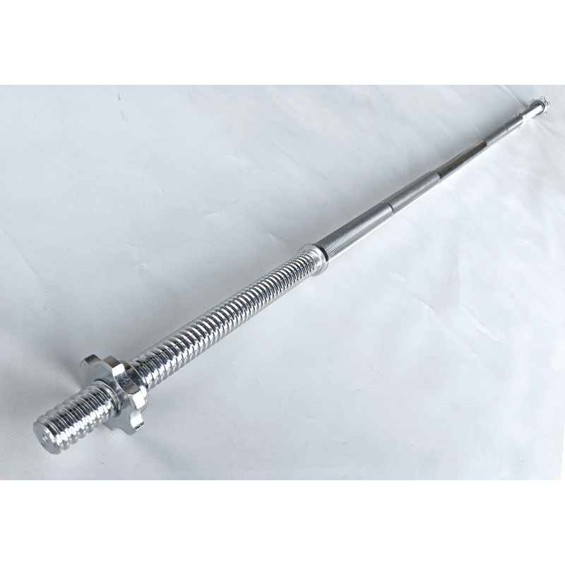 Гриф для штанги EasyFit прямий, Довжина 1,8 м, Діаметр 28 мм, Сталь, Хром, Вага 7 кг