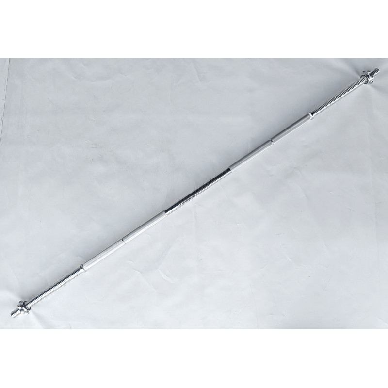 Гриф для штанги EasyFit прямий, Довжина 1,8 м, Діаметр 28 мм, Сталь, Хром, Вага 7 кг