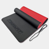 Двухслойный коврик EasyFit для пилатеса, фитнеса и йоги, 183x61 см, толщина 6 мм, TPE/TC, ECO-Friendly, черно-красный