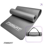 Коврик EasyFit для пилатеса и фитнеса, 180x60 см, толщина 10 мм, NBR, серый