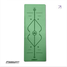 Профессиональный коврик EasyFit Pro для йоги, 184x68 см, толщина 5 мм, каучук, зеленый