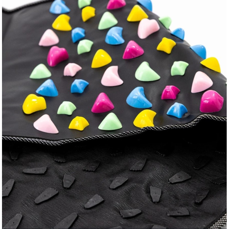 Ортопедичний масажний килимок EasyFit для стоп з камінчиками, Довжина 120 см, Ширина 35 см, Нейлон, Чорний