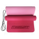 Двухслойный коврик EasyFit для пилатеса, фитнеса и йоги, 183x61 см, толщина 6 мм, TPE/TC, ECO-Friendly, розово-светло-розовый