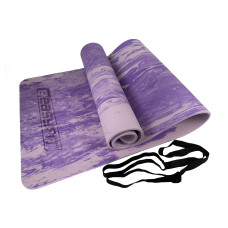 Коврик EasyFit для пилатеса и фитнеса, Размер 183x61 см, Толщина 8 мм, Super EVA, Фиолетовый