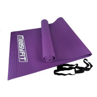 Килимок EasyFit для пілатесу, фітнесу та йоги, 173x61 см, товщина 6 мм, ПВХ, фіолетовий