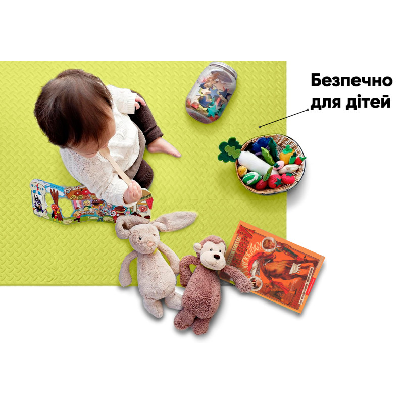 Татами мат EasyFit SwallowTail (пазл ласточкин хвост с бортиком), Размер 120x60 см, Толщина 10 мм, EVA-пена, Желтый