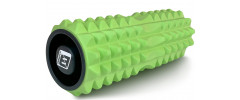 Масажний ролик EasyFit Grid Roller v1.2 з заглушками, Довжина 33 см, Діаметр 13 см, Піна EVA з 3D масажною поверхнею, для йоги, фітнесу, та реабілітації, Салатовий