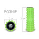Масажний ролик EasyFit Grid Roller v1.2 з заглушками, 33х13 см, 3D масажна поверхня, салатовий