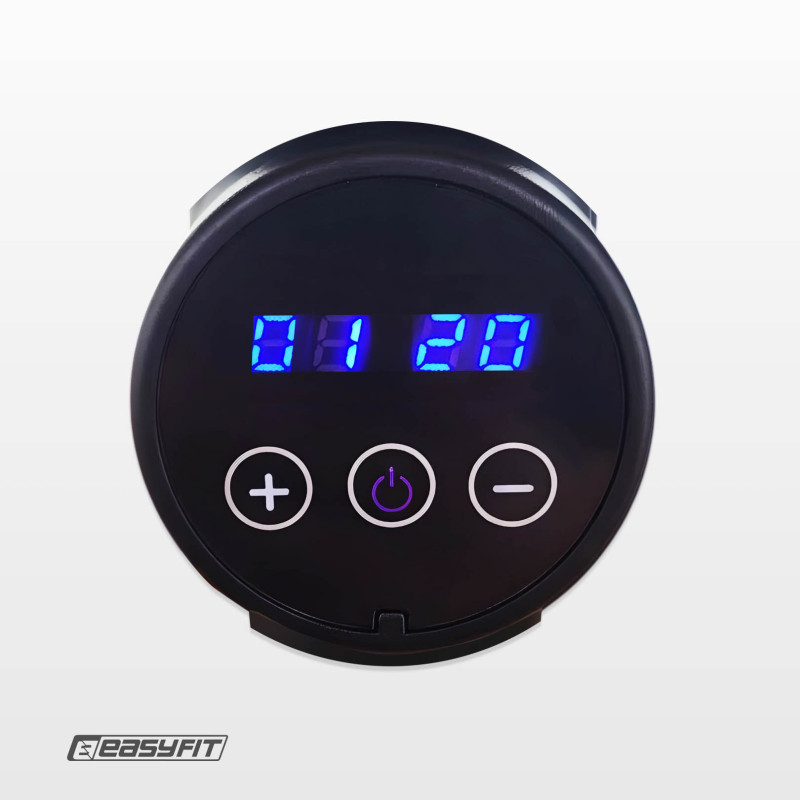 Масажний пістолет EasyFit Percussio з 6 насадками та чохлом (портативний перкусійний вібромасажер для тіла), чорний