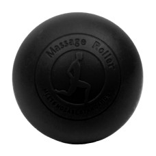 Массажный мячик EasyFit, Диаметр 6,5 см, Каучук, для МФР, снятия напряжения и самомассажа, Черный