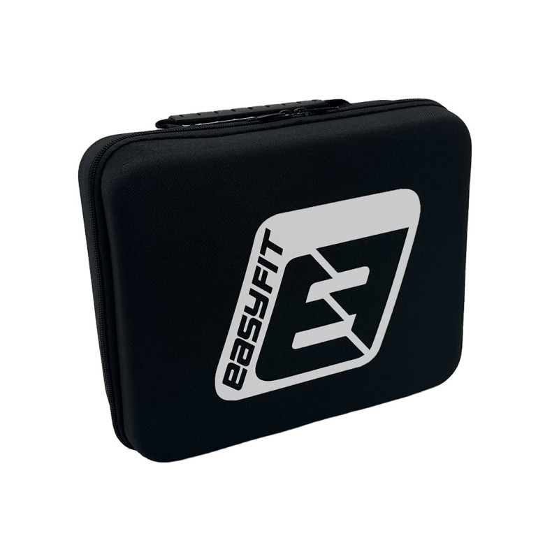 Массажный пистолет EasyFit Percussio с 6 насадками (портативный перкуссионный вибромассажер для тела), 30 режимов интенсивности, Сенсорный LED-дисплей, Черный, Для глубокого мышечного массажа, облегчения боли, восстановления после тренировок