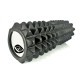Масажний ролик (валик) EasyFit Grid Roller v.1.2, Довжина 33 см, Діаметр 13 см, Каркас із високоміцного пластику, Піна EVA з масажною поверхнею, для МФР, фітнесу, йоги та реабілітації, Чорний
