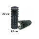 Масажний ролик (валик) EasyFit Grid Roller v.1.2, Довжина 33 см, Діаметр 13 см, Каркас із високоміцного пластику, Піна EVA з масажною поверхнею, для МФР, фітнесу, йоги та реабілітації, Чорний