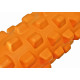 Масажний ролик (валик) EasyFit Grid Roller PRO, Довжина 33 см, Діаметр 14 см, Каркас із високоміцного пластику, Піна EVA з масажною поверхнею 3D, для МФР, фітнесу, йоги та реабілітації, Помаранчевий