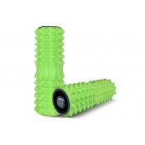 Массажный ролик EasyFit Grid Roller v1.2 с заглушками, Длина 33 см, Диаметр 13 см, Пена EVA с  3D массажной поверхностью, для йоги, фитнеса и реабилитации, Салатовый