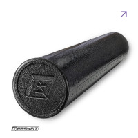 Масажний ролик (валик) EasyFit PolyFoam Roller, Довжина 60 см, Діаметр 14.5 см, EPP (спінений поліпропілен), для МФР, фітнесу, йоги та реабілітації, Чорний