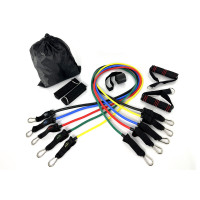 Набір еспандерів Бубновського EasyFit з чохлом 5в1, Опір 4,6-13,7 кг, Дверне кріплення, Латекс, Для тренувань усіх груп м’язів