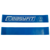 Гумове кільце (еспандер) EasyFit №2 X-Light, Опір 5 кг, Латекс, Довжина 60 см, Ширина 5 см, Товщина 0,35 мм, Синій, Для занять фітнесом, йогою, пілатесом і кросфітом