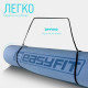 Двухслойный коврик EasyFit для пилатеса, фитнеса и йоги, 183x61 см, толщина 6 мм, TPE/TC, ECO-Friendly, голубо-синий