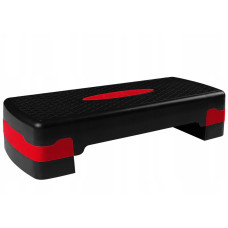 Степ-платформа EasyFit Step-B 2-ступінчаста, 68 см, пластик, чорно-червоний