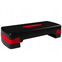 Степ-платформа EasyFit Step-B 2-ступенчатая, 68 см, пластик, чёрно-красный