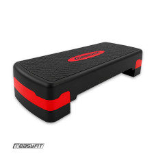 Степ-платформа EasyFit Step-B 2-ступінчаста, 68 см, пластик, чорно-червоний