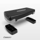 Степ-платформа EasyFit Step-B 2-ступінчаста, 68 см, пластик, чорно-сірий
