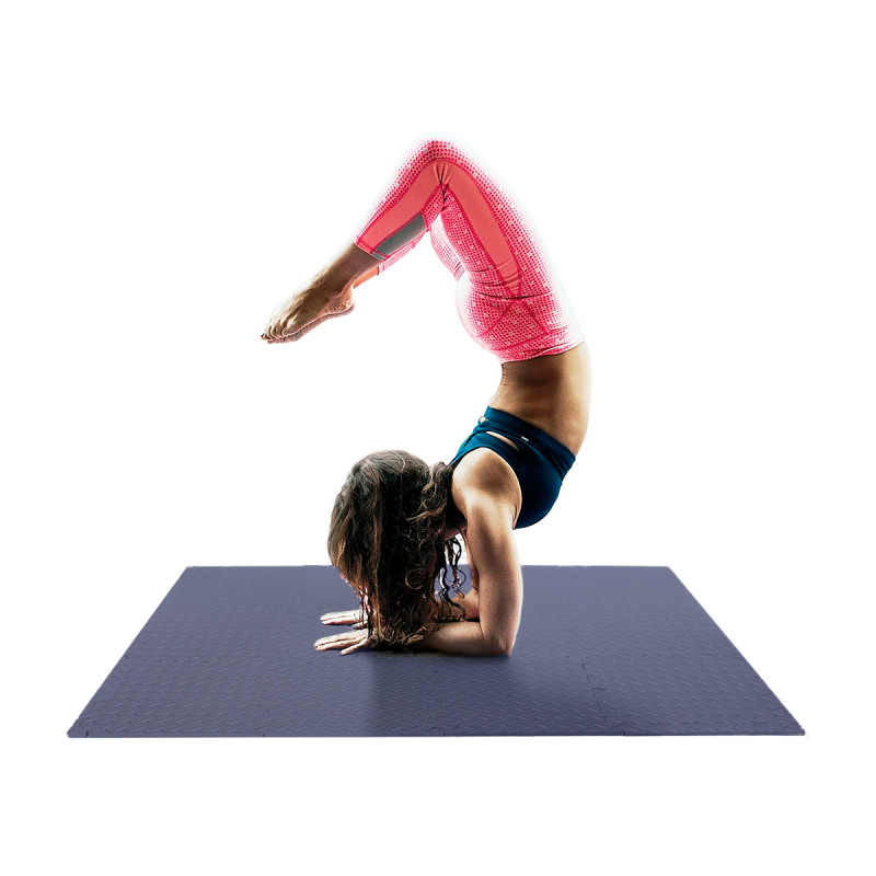 Татами мат EasyFit SwallowTail (пазл ласточкин хвост с бортиком), Размер 120x120 см, Толщина 10 мм, EVA-пена, Синий