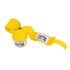 Бинты для бокса Power System PS-3404 Yellow (2 шт.), Длина 4 м, Хлопок, Нейлон, Желтый