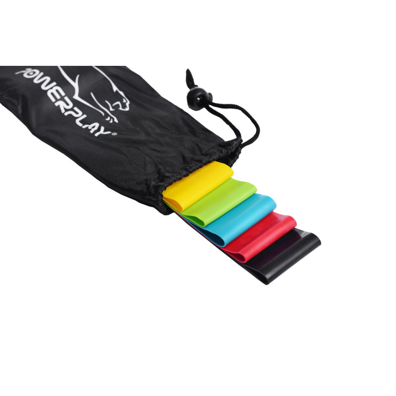 Резинки для фітнесу PowerPlay 4113 Mini Power Band Set набір із 5 шт. (від 1 до 20 кг)